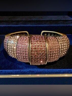 Heidi Daus Swarovski Crystal Pave Cuff Bracelet. Statement Piece! NWT